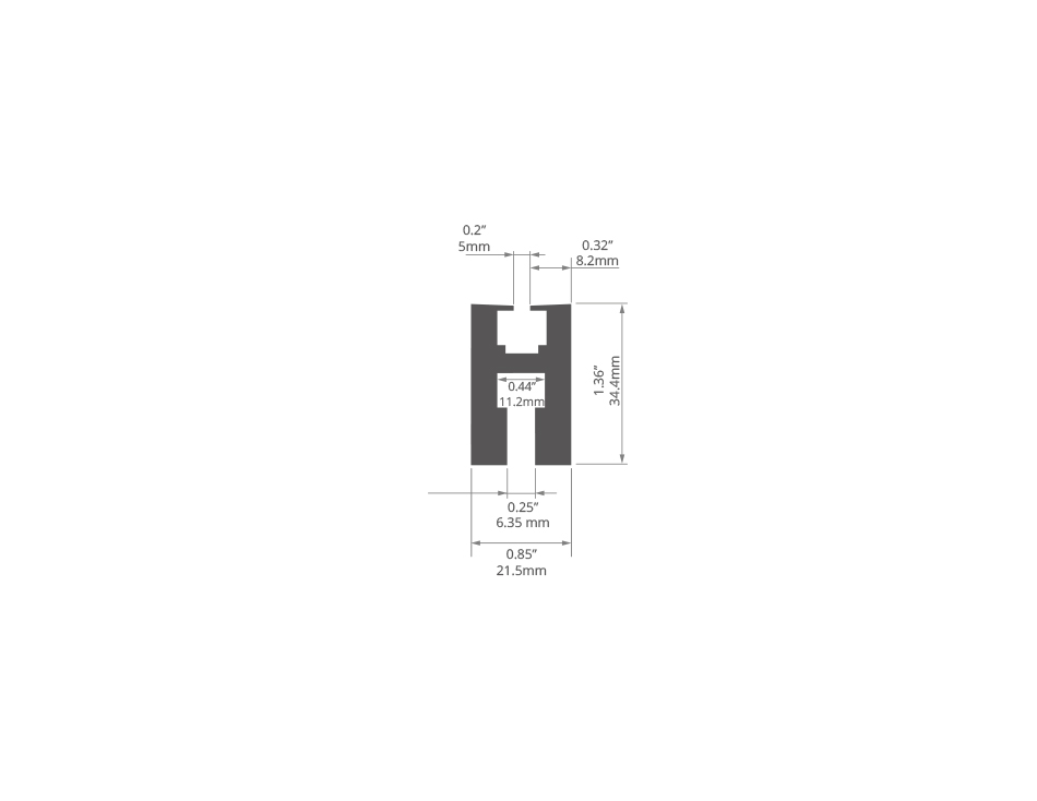 EX-ALU Aluminum Channel - Edge Lit - For Strips Up To 11mm - 1m / 2m