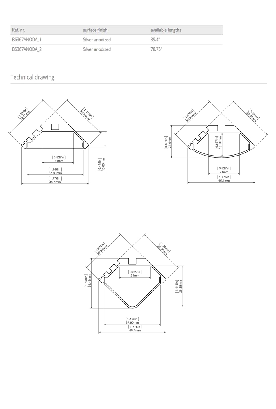 KOPRO Aluminum Channel - Corner - For Strips Up To 20mm - 1m / 2m