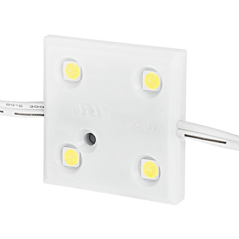 Single Color LED Module - Square Constant Current Module with 4 SMD LEDs - 75 Lumens/Module - 7000K - 25-Pack / 100-Pack - Click Image to Close