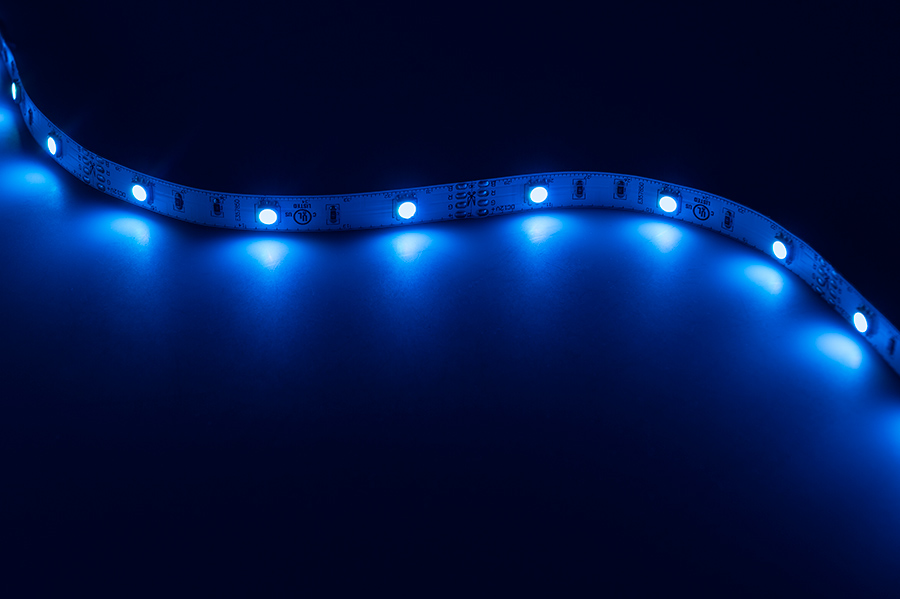 RGB LED Strip Lights - 12V LED Tape Light w/ LC4 Connector - 126 Lumens/ft. - Click Image to Close