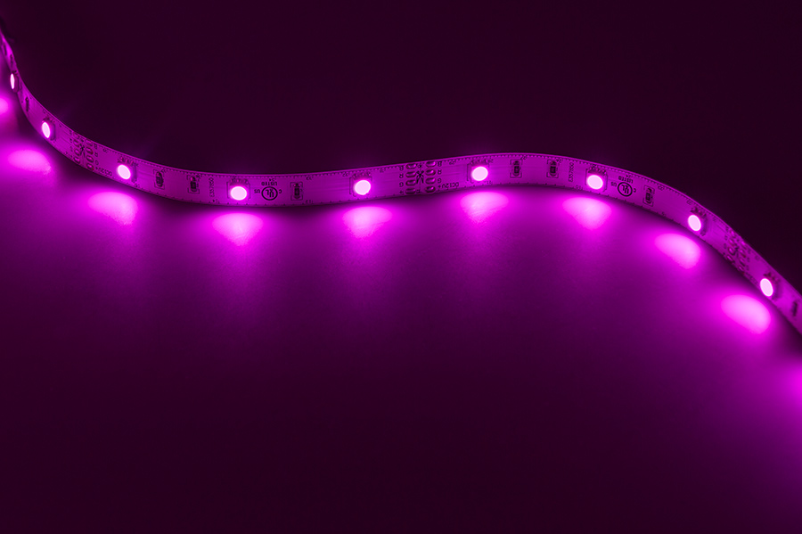 RGB LED Strip Lights - 12V LED Tape Light w/ LC4 Connector - 126 Lumens/ft.