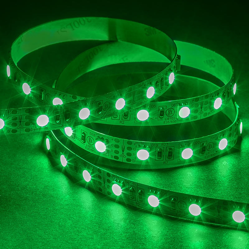 5050 RGB LED Strip Light - Color-Changing LED Tape Light - 12V - IP20 - 18 LEDs/ft