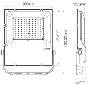 100W WiFi Smart LED Flood Light - RGB+WW Flood Light - Smartphone Compatible - RF Remote Optional