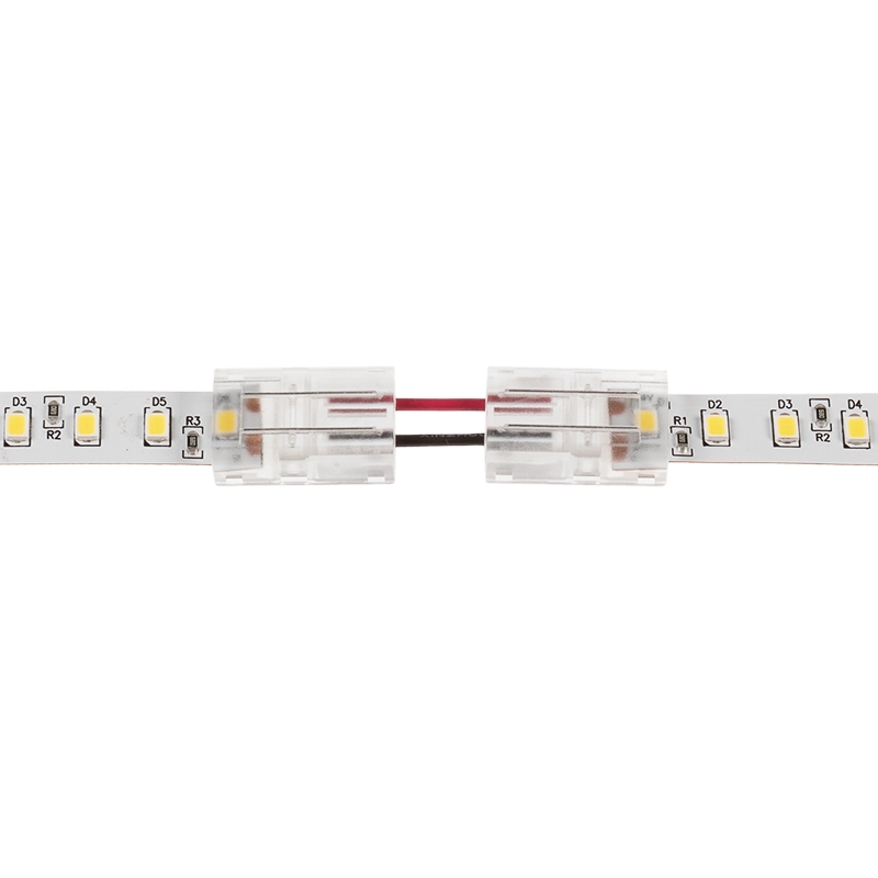 Solderless Clamp-On Up / Down ‘L’ Wire Connector - 10mm Single Color LED Strip Lights - Click Image to Close
